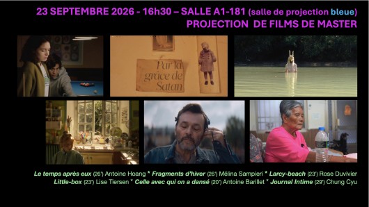 Projection de films d'étudiantes et étudiants en Master